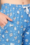 Sheep Print Top in White & Pyjama in Cobalt Blue - 100% Cotton - 5