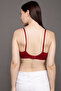 Non-Padded Non-Wired Full Coverage Bra in Maroon - Cotton Rich - 4
