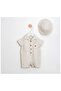 Baby Boy Cotton Jumpsuit with Hat