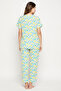 Pretty Florals Layered Feeding Top & Pyjama Set in White - Rayon - 5