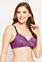 Padded Non-Wired Full Cup Floral Print Multiway T-shirt Bra in Purple - 4