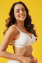 Padded Non-Wired Full Coverage Multiway T-Shirt Bra in White - Cotton - 2