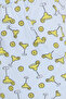 Margarita Glass Print Button Down Shirt & Pyjamas Set in Powder Blue - 100% Cotton - 7