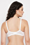 Non-Padded Non-Wired Plus Size Bra in White With Matching PN1675R18 - 5
