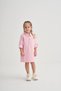 Girl's Cotton Pink Shirt Collar Dress - 3