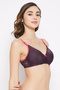 Padded Non-Wired Full Cup Polka Dot Multiway T-shirt Bra in Coffee Brown - 3