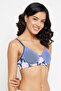 Padded Non-Wired Full Cup T-shirt Bra in Light Blue - 4