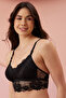 Padded Non-Wired Full Coverage Multiway Longline Bralette in Black - Lace - 3