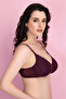 Padded Non Wired Full Coverage T-shirt Bra in Purple - 2