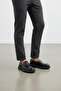 Men's Black Thick Sole Comfortable Casual Leather Shoes - 4