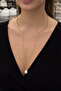 Women's Gold Steel Pearl Choker Necklace Layered Double Chain Tarnish Resistant Chocker Necklace - 2