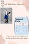 Girl's Cobalt Blue Layered Salopet Skirt (Ages 5-14) - 2