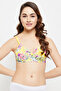 Padded Non-Wired Full Cup Floral Print Multiway T-shirt Bra in Yellow - 2