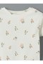 Lcw Kids Ecru Crew Neck Floral Girl's Crop T-Shirt 2 Pack - 6