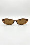 Garden Slim Uv400 Protected Ultra Light Leopard Frame Brown Women's Sunglasses - 3