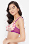 Padded Non-Wired Full Cup Printed T-shirt Bra in Light Yellow - 3