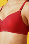 Padded Non-Wired Full Coverage T-shirt Bra in Red - 5
