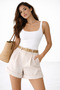Women's White Front and Back Double Layer Square Collar 95% Cotton Strap Bodysuit - 4