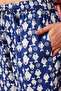 Fish Print Peplum Top & Pyjama Set in Midnight Blue - Rayon - 7