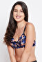 Padded Non-Wired Full Cup Floral Print T-Shirt Bra in Multicolour