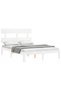 Bed frame with headboard, white, 120x200 cm, solid wood - 4