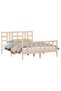 Bed frame with headboard, 160x200 cm, solid wood - 3