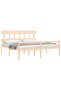 Bed frame with headboard 200x200 cm, solid pine wood - 4