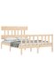 Bed frame with headboard, 140x200 cm, solid wood - 4