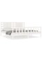 Bed frame with headboard 200x200 cm, white, solid wood - 2