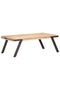 Coffee table, 114x65x40 cm, solid mango wood - 8