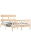 Bed frame with headboard, 140x200 cm, solid wood - 3