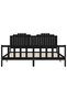 Bed frame with headboard 200x200 cm, black, solid wood - 6