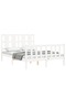 Bed frame with headboard, white, 120x200 cm, solid wood - 4