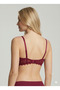Women's Burgundy V620061 Madrid Underwire Non-Padded Lace Comfy Bra - 3