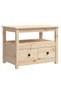 Coffee table, black, 71x49x55 cm, solid pine wood - 2