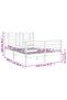 Bed frame with headboard, white, 140x200 cm, solid wood - 8