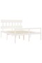 Bed frame with headboard, white, 160x200 cm, solid wood - 5