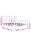 Bed frame with headboard, white, 160x200 cm, solid wood - 8