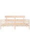 Bed frame with headboard 200x200 cm, solid pine wood - 6