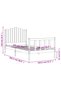 Bed frame with headboard, black, 100x200 cm, solid wood - 8