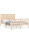 Bed frame with headboard, 120x200 cm, solid wood - 2
