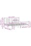 Bed frame with headboard 200x200 cm, solid pine wood - 8