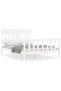 Bed frame with headboard, white, 120x200 cm, solid wood - 2