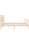 Bed frame with headboard, solid wood, king size 5FT - 7