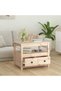 Coffee table, black, 71x49x55 cm, solid pine wood - 4