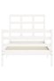 Bed frame with headboard, white, 90x200 cm, solid wood - 6