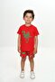 Boys' 2-Piece Set: Printed Crew Neck T-Shirt & Elastic Waist Shorts - 4