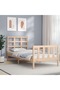 Bed frame with headboard, 90x200 cm, solid wood