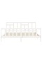 Bed frame with headboard 200x200 cm, white, solid wood - 6