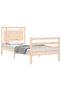 Bed frame with headboard, 100x200 cm, solid wood - 4